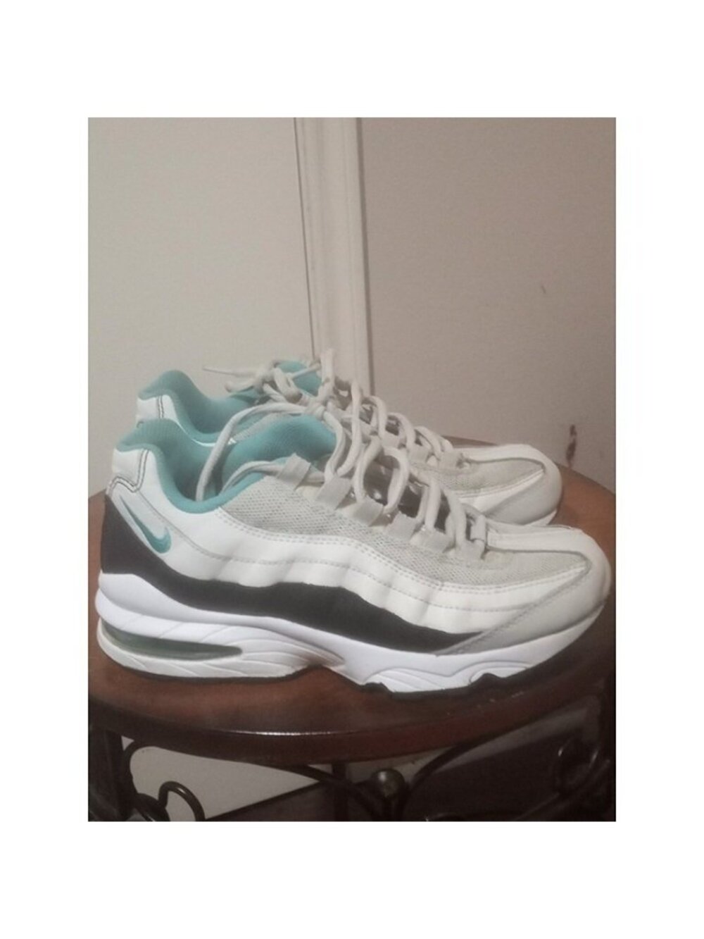 [905348-012] NIKE AIR MAX '95 LIGHT BONE TURQ BLACK GS YOUTH SIZE 4.5Y